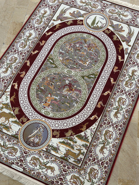 Royal Hunt Tapestry - Red