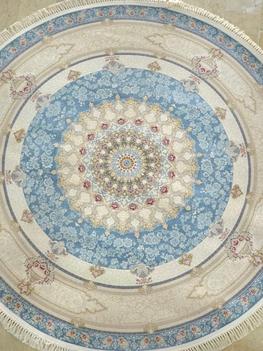 Azure Blossom Medallion - Round
